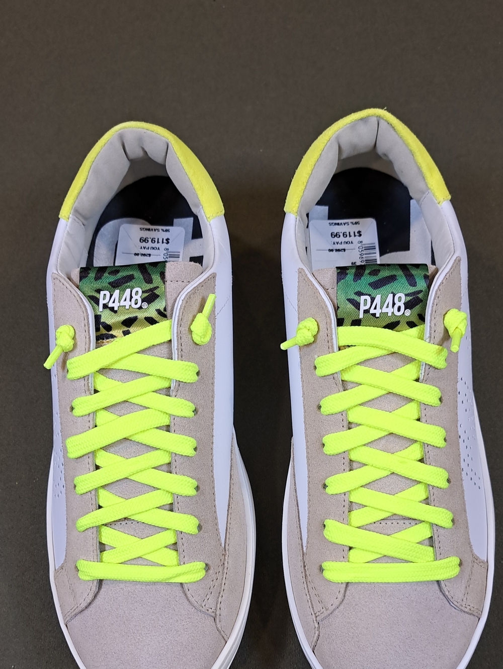 P448 Women's John Low Top Sneaker - Color: Mais-Whi - Size: EU 39 - Picture 4 of 9